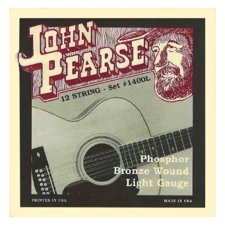 John Pearse 1400L струны для 12-струнной акустической гитары .010 - .047