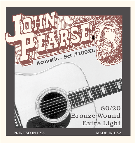 John Pearse 100XL струны для акустической гитары .010 - .047