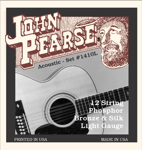 John Pearse 1410L струны для 12 струнной акустической гитары .10 - .49