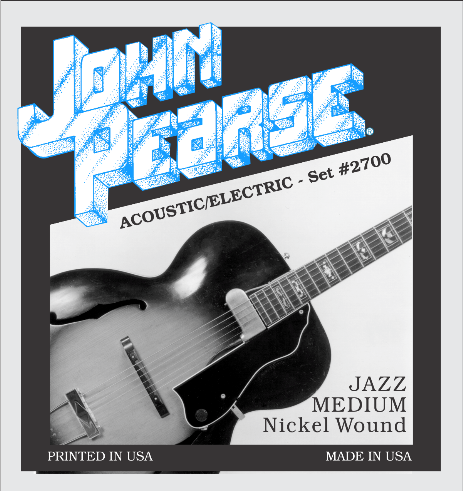 John Pearse 2700 струны для JAZZ электрогитары .012 - .052