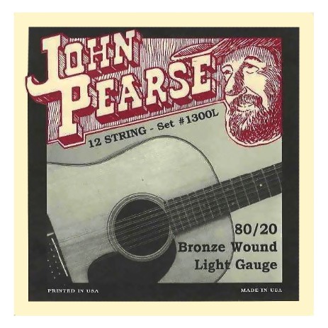 John Pearse 1300L струны для 12-струнной акустической гитары .013 - .056